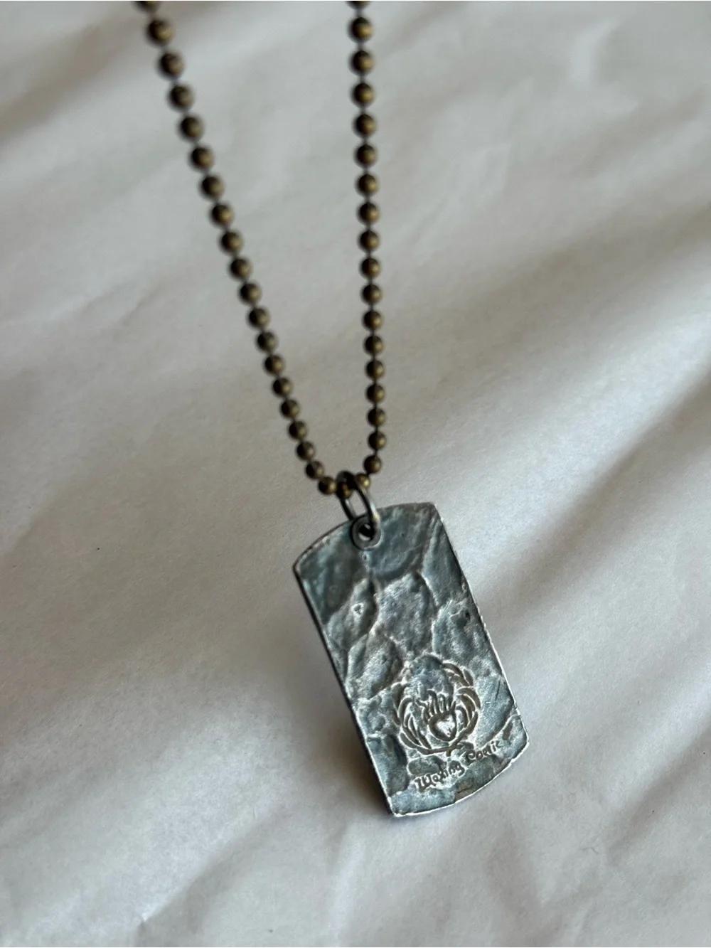 Waxing Poetic | 925 Sterling Silver Cross Dog Tag Necklace for Men